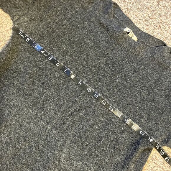 Madewell Womens Long Sleeve Sweater Dress Size S Gray Wool Button Quiet Luxury - Picture 7 of 8